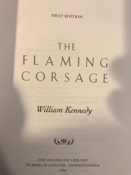 Flaming Corsage by William Kennedy SIGNED 1st Edition Franklin Library 