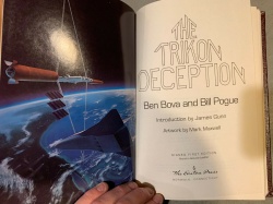 Trikon Deception - Ben Bova & Bill Pogue SIGNED Sci Fi 1st Edition Easton Pess 