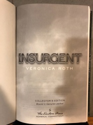 INSURGENT by Veronica Roth from DIVERGENT TRILOGY Easton Press 